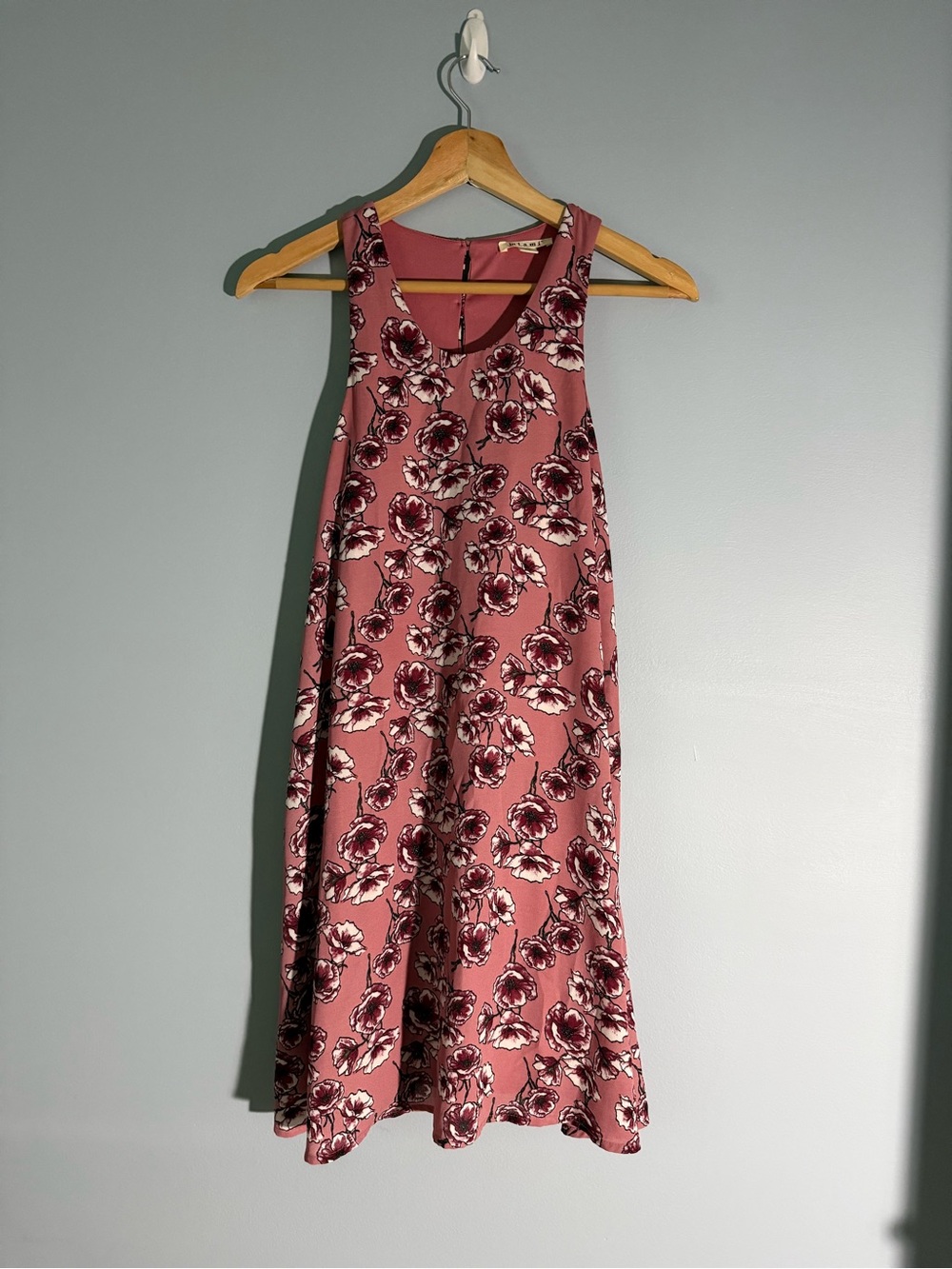 Miami Floral Sleeveless Midi Dress - Mauve Pink